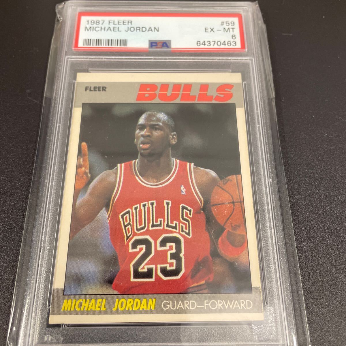 1987-88 fleer michael jordan psa6 NBAカード_画像2