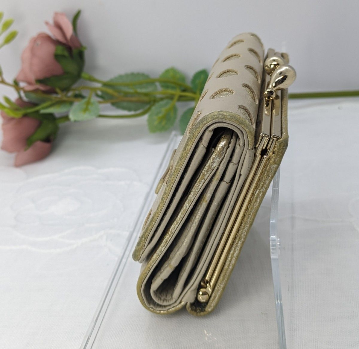 ANTEPRIMA 三つ折り財布 アンテプリマ ドット柄 水玉 レザー ANTEPRIMA 三つ折り財布 アンテプリマ ドット柄 水玉 レザー