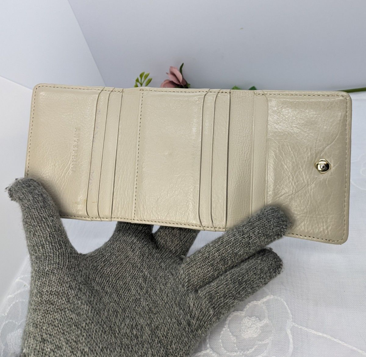ANTEPRIMA 三つ折り財布 アンテプリマ ドット柄 水玉 レザー ANTEPRIMA 三つ折り財布 アンテプリマ ドット柄 水玉 レザー