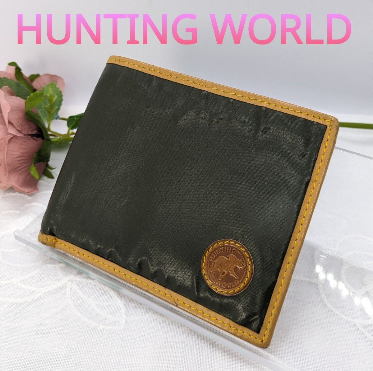 新品　HUNTING　WORLD ハンティングワールド　折財布　 二つ折り財布 コンパクト カード入れ ウォレット