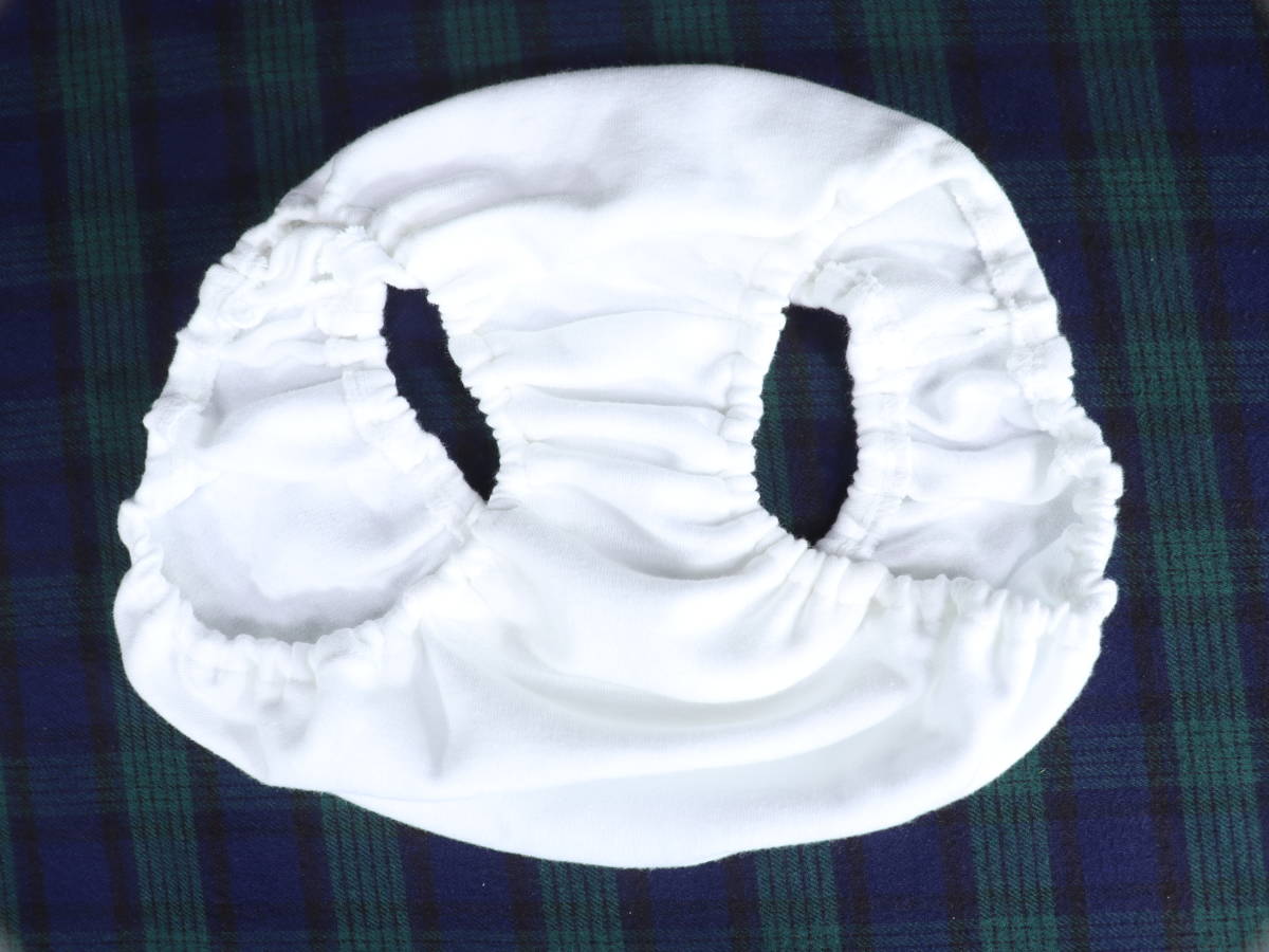 W0004 昭和レトロ インゴム ショーツ Ｌサイズ 綿１００％ フライスニット フワフワ触感 純白の画像4