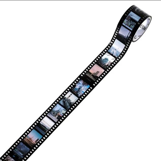 レトロ写真フィルム柄　装飾テープ【2種セット】写真フレーム　写真 ネガ　テープ　ナイロンテープ