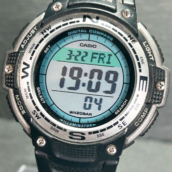 CASIO カシオ GW-100J-1 腕時計 クオーツ デジタル カレンダー 多機能 ２０気圧防水 ステンレススチール 新品電池交換済み 動作確認済み_画像2
