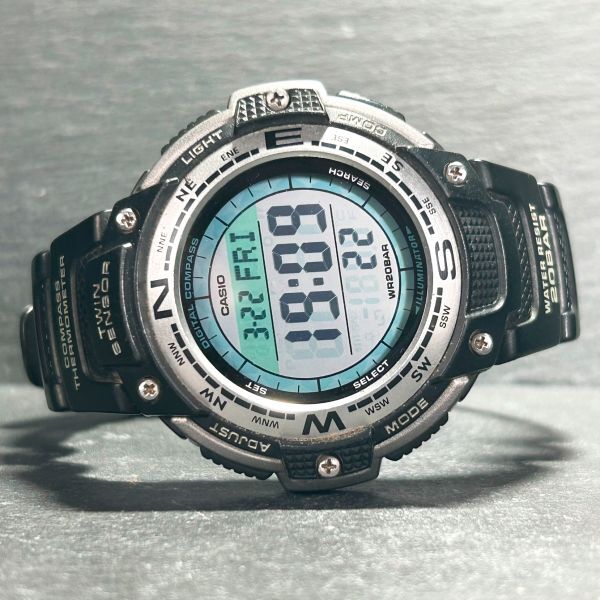 CASIO カシオ GW-100J-1 腕時計 クオーツ デジタル カレンダー 多機能 ２０気圧防水 ステンレススチール 新品電池交換済み 動作確認済み_画像4