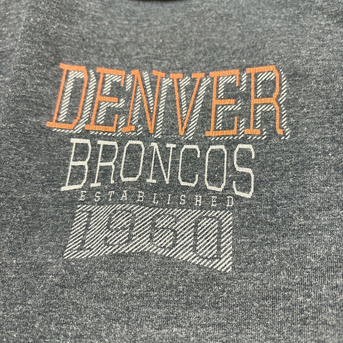 47Brand NFL Denver Broncos デンバー・ブロンコス プリント ハーフジップ スウェット トレーナー XL USA古着 アメリカ古着_画像6