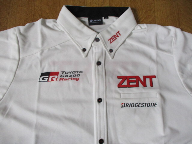 WRC・WECトヨタGR・ZENT・TOYOTA GAZOO Racing　オフィシャルチーム・ピットシャツ　未使用　サイズXL　スーパーGT・ヤリス