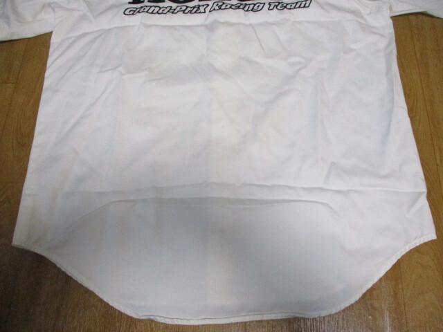 無限ホンダ・F1コレクション　オフィシャル　プラチナ色・全刺ロゴ　当時物　ピットシャツ　サイズS（L～LL相当）　極美中古　ジャケット_画像3