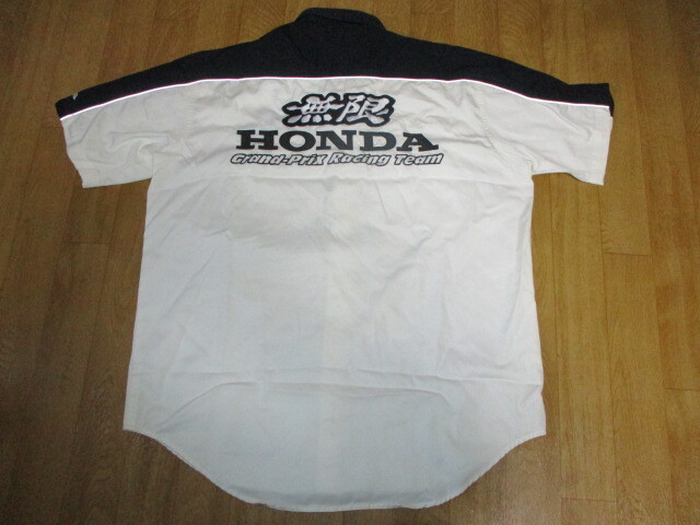 Mugen Honda *F1 коллекция официальный платина цвет * все . Logo подлинная вещь рубашка "pit shirt" размер S(L~LL соответствует ) прекрасный б/у жакет 