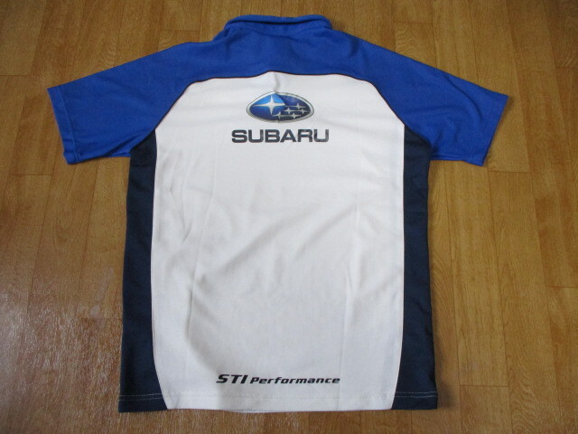 スバルSTI・ジップアップドライ襟付きTシャツ　サイズL　新同美中古　ジャケット・WRC_画像1