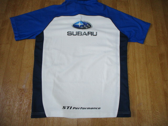 スバルSTI・ジップアップドライ襟付きTシャツ　サイズL　新同美中古　ジャケット・WRC_画像3