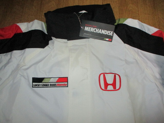 ホンダBAR Honda F1ラッキーストライク　ビンテージ　収納フード付きジャケット　未使用デッドストック　サイズXL　無限スーパーGT_画像6