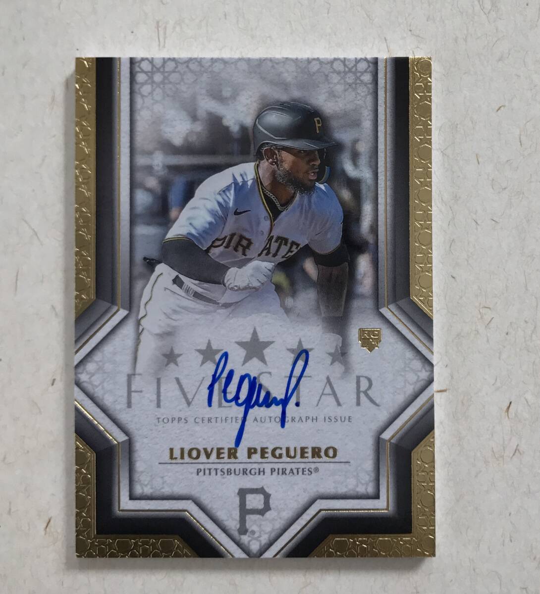 直書き　直筆サインカード　リオバー・ペゲーロ　LIOVER PEGUERO　パイレーツ　2023 Topps five star_画像1