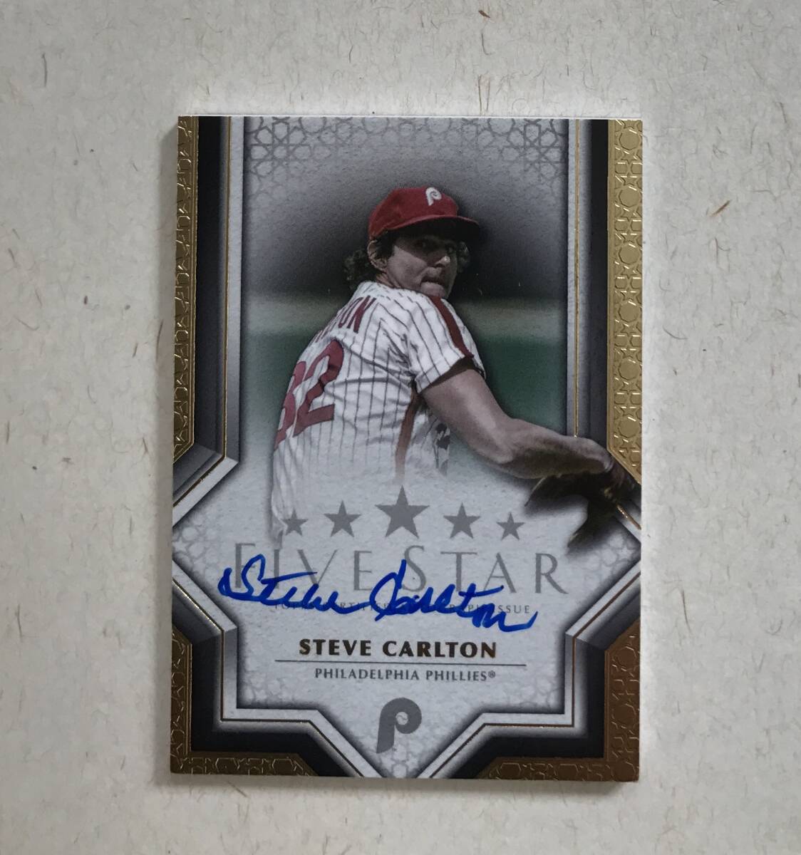 直書き　直筆サインカード　スティーブ・カールトン　steve carlton　フィリーズ　2023 Topps five star_画像1