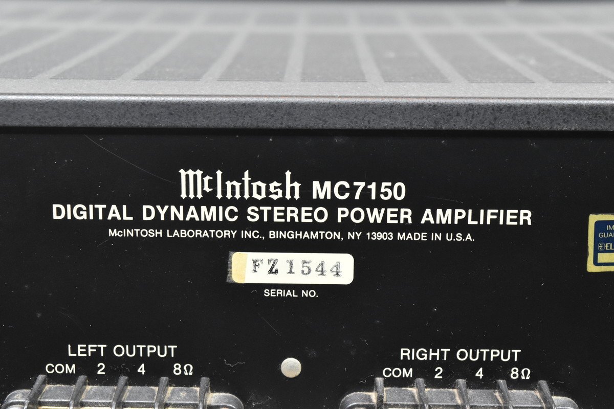 【送料無料!!】McIntosh マッキントッシュ MC7150 パワーアンプの画像7
