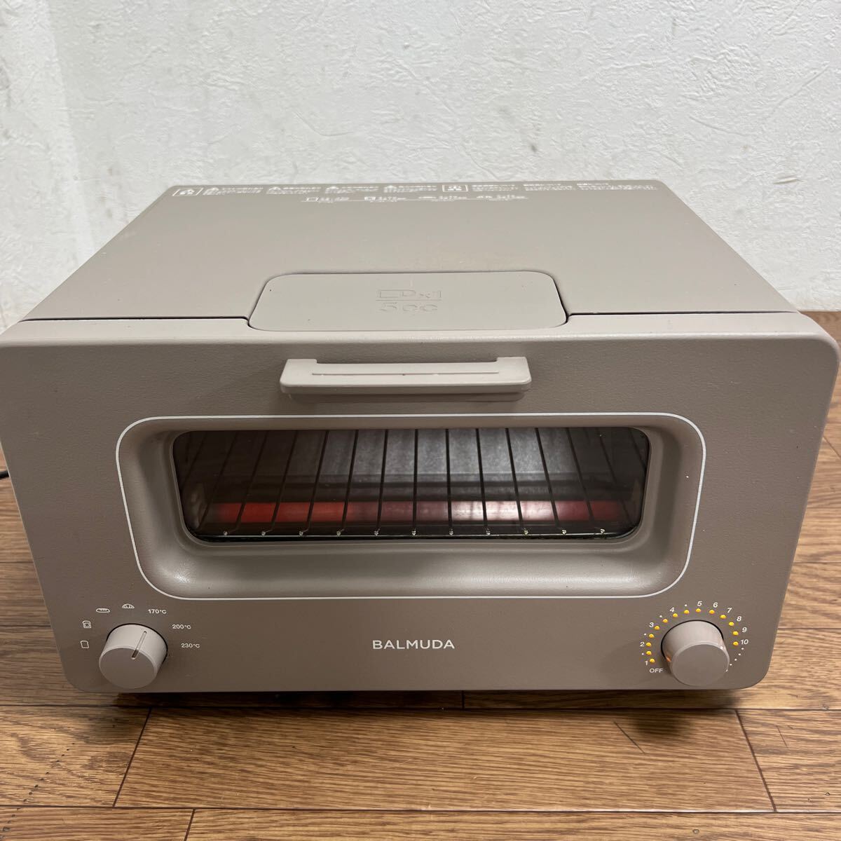 H62★BALMUDA バルミューダ K01E-CW トースター 1300W 2019年製 ショコラ スチーム 食パン トースト 動作確認済みの画像2