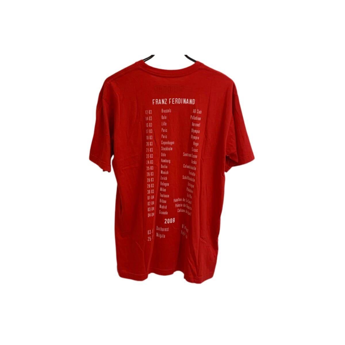 Franz Ferdinand フランツフェルディナンド 2008-09s ワールドツアーTシャツ バンドTシャツ ヴィンテージTシャツ USA製 RED M アーカイブ_画像9