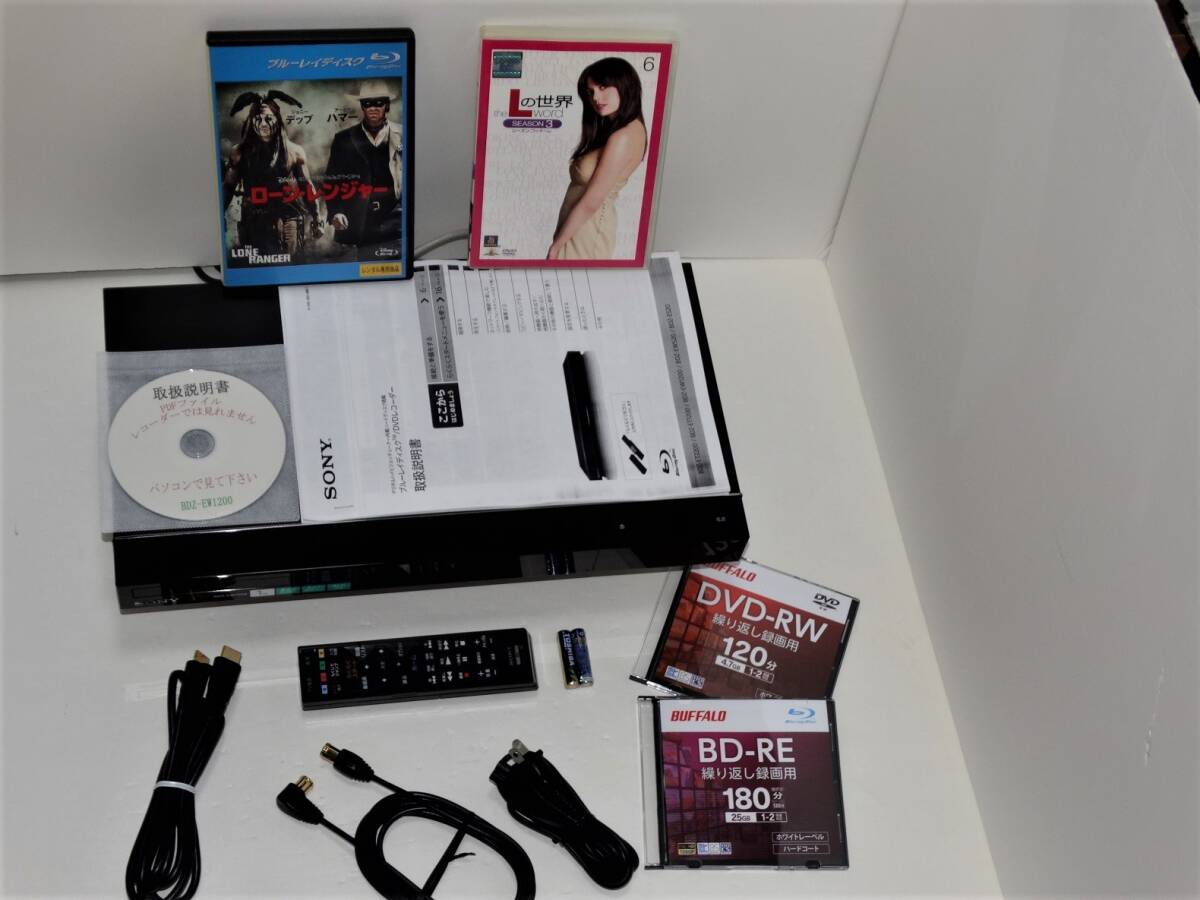 動作良好★SONY BDZ-EW1200 / 1TB⇒2TBHDDに換装 / 2番組同時録画 / 外付けHDD対応 / Wi-Fi機能内蔵 / ブルーレイレコーダー★整備品15年製_画像10