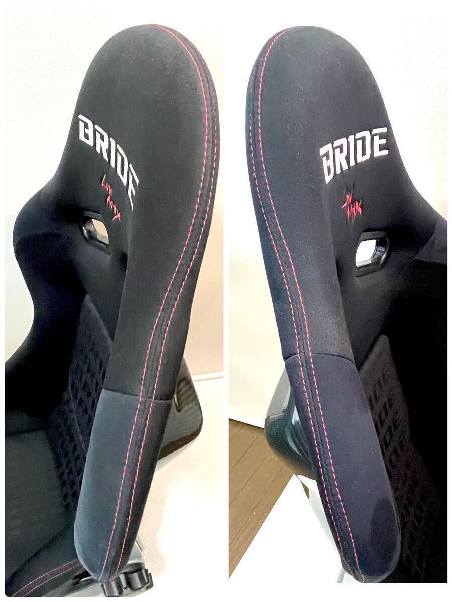 【全国送料無料】良品 ブリッドBRIDE ストラディア2 STRADIA II スーパーアミラド製ブラックシェル 黒ロゴ セミバケットシート セミバケの画像8