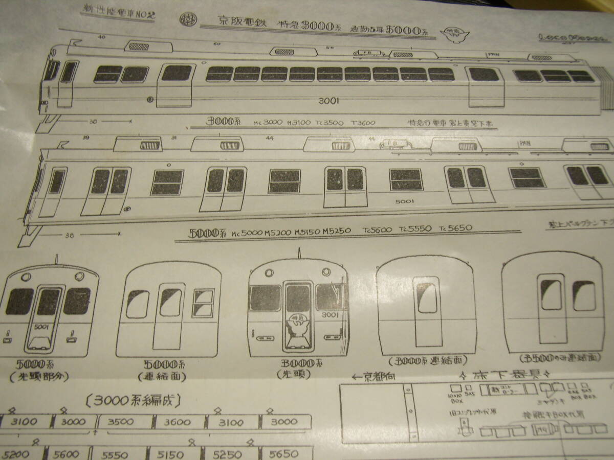ロコモデル　京阪５０００系　初期3両編成　未開封　ペーパーキット_画像2