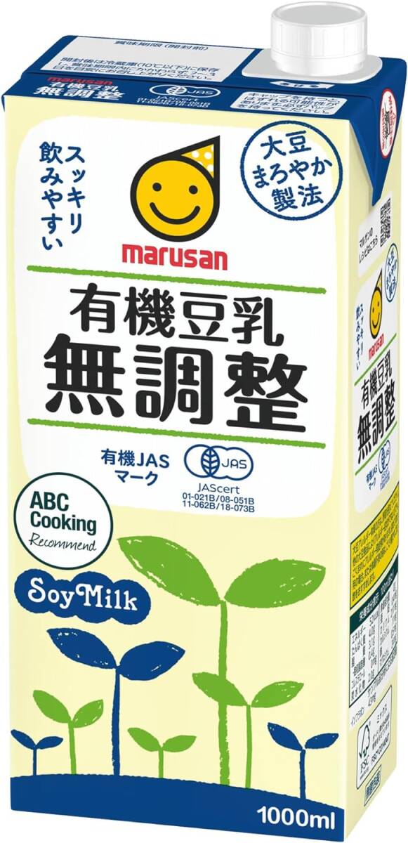 Marsan Organic соевое молоко, нескорректировано 1000 мл x 6 бутылок