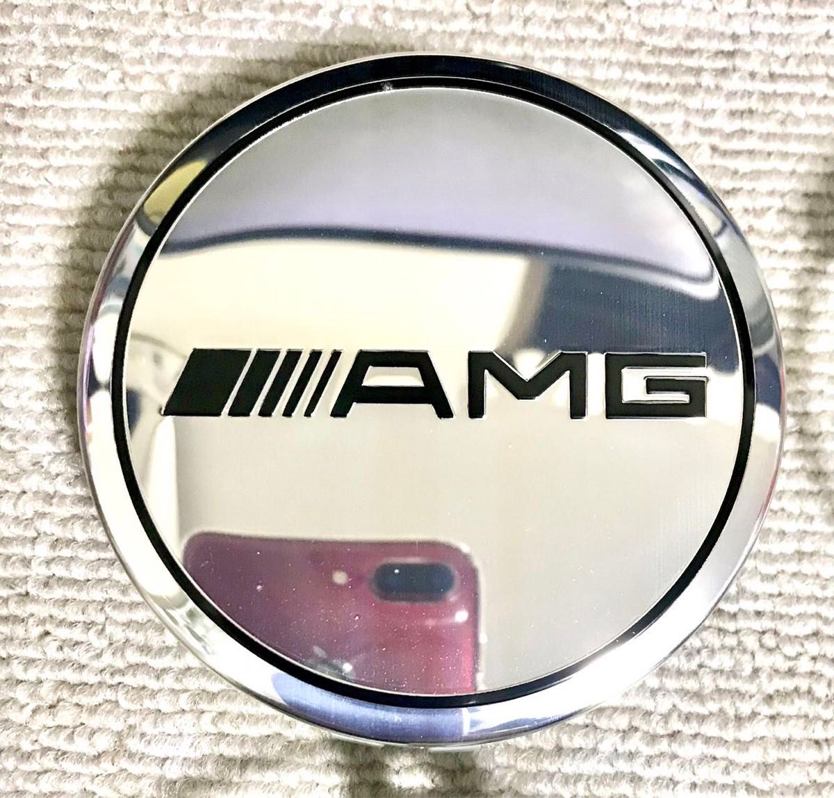 メルセデスベンツ　benz ホイールセンターキャップ　ハブキャップ　75mm AMG シルバー　4個セット