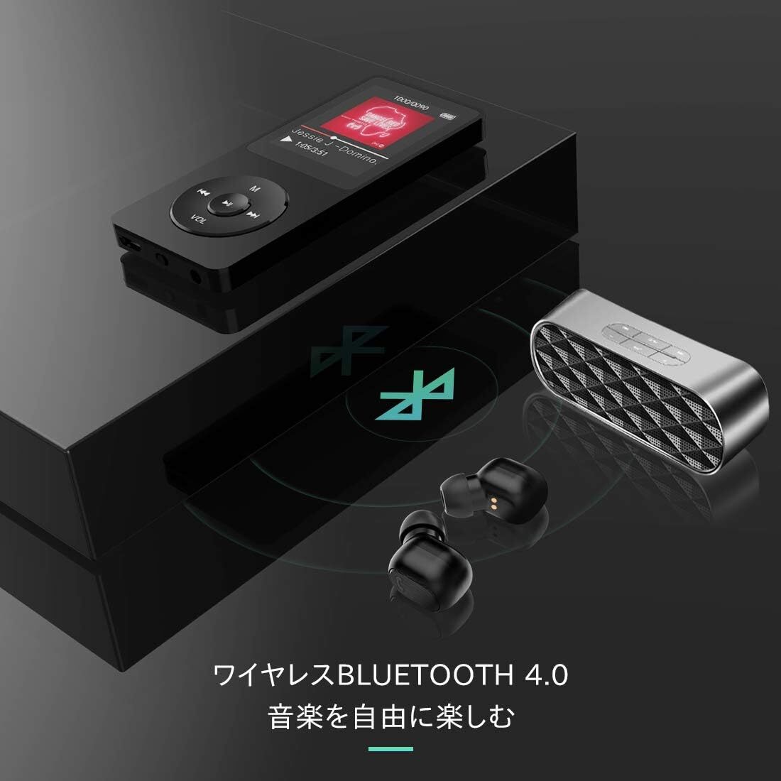  черный MP3 плеер Bluetooth5.3 AGPTEK Walkman HIFI встроенный 16GB SD карта соответствует 40 час 