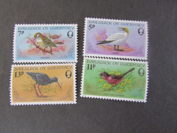 ⑫ 動物コレクション ガーンジー 鳥；鳥類 4種完 1978の画像1