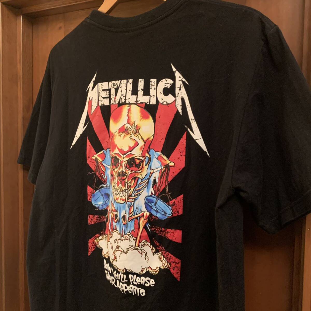 バンドTシャツ/バンT/バンドT/Tシャツ/METALLICA/メタリカ/BK/against/両面プリント/古着/詳細不明/現状渡し_画像4