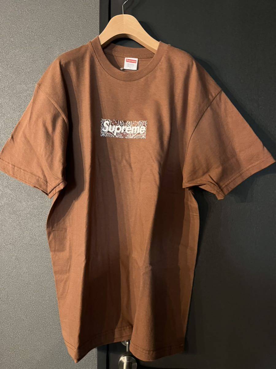 supreme bandana box logo tee sizeL ブラウン　シュプリーム Tシャツ ボックスロゴ バンダナ_画像5