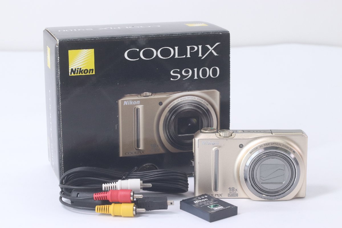 NIKON ニコン COOLPIX S9100 コンパクトカメラ デジタルカメラ コンデジ 箱付 43382-Y_画像1