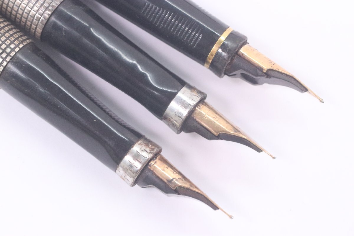 【3点】 PARKER パーカー 万年筆 ペン先 14K 刻印 スターリング 文具 筆記用具 まとめ 3531-HA_画像7