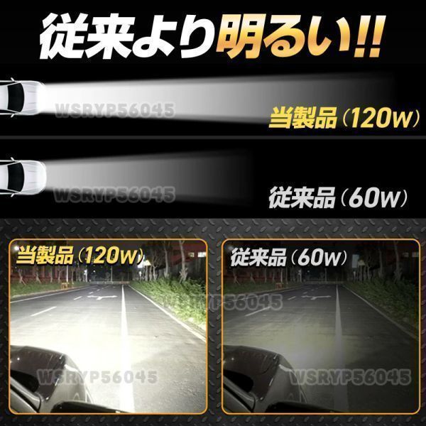 ワークライト LED 作業灯 12V 24V トラック 車 投光器 前照灯 投光器 船舶灯 デッキ ライト 120W 240W 防水 防塵 イエロー 黄色 2個 E365YE_画像5