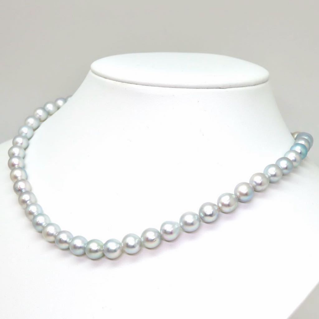 ＊TASAKI(田崎真珠)アコヤ本真珠ネックレス＊m 約36.5g 約43.0cm 7.5~8.0mm パール pearl jewelry necklace silver EC0/EE0_画像3