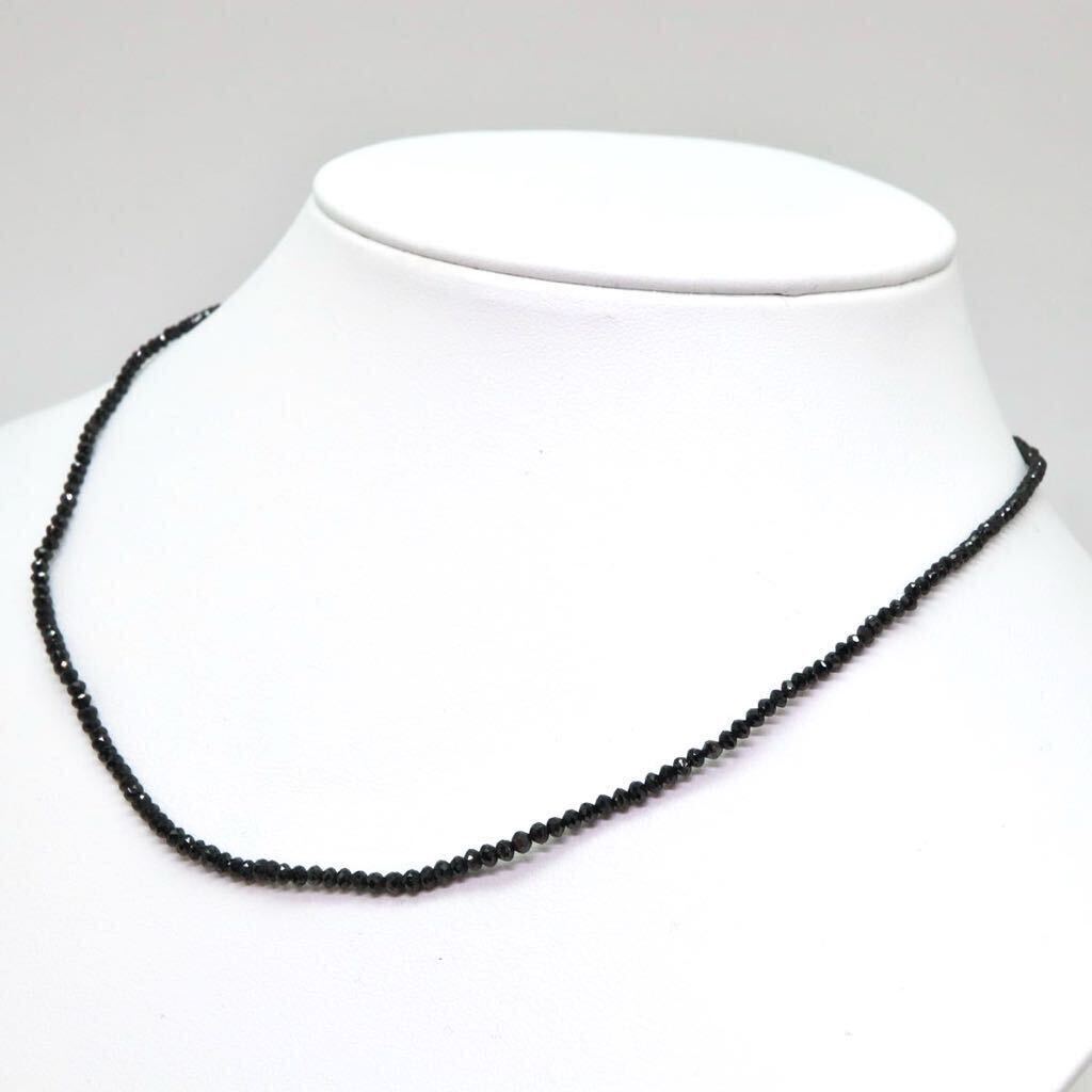 ＊K18WG 天然ブラックダイヤモンドネックレス＊m 約4.2g 約47.0cm black diamond ジュエリーjewelry necklace EA0/EA8_画像3