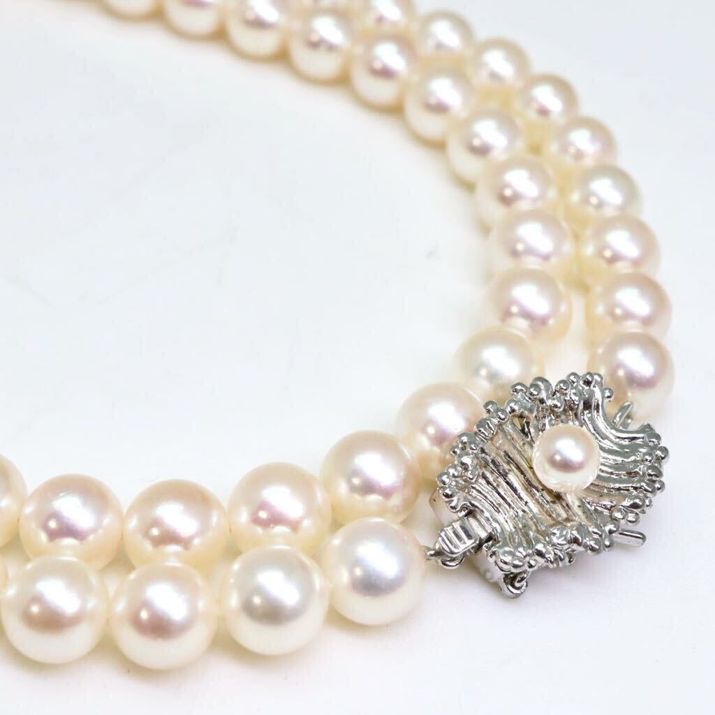 良品!!＊TASAKI(田崎真珠)アコヤ本真珠ネックレス＊m 約27.8g 約46.0cm 6.0~6.5mm パール pearl jewelry necklace silver DD0/EA0_画像1