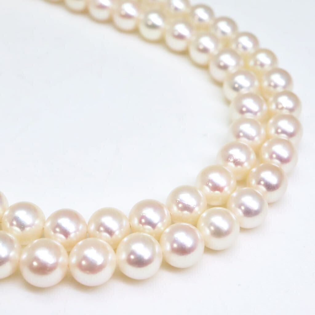 良品!!＊TASAKI(田崎真珠)アコヤ本真珠ネックレス＊m 約27.8g 約46.0cm 6.0~6.5mm パール pearl jewelry necklace silver DD0/EA0_画像4