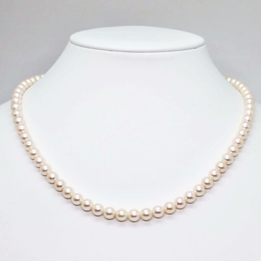 良品!!＊TASAKI(田崎真珠)アコヤ本真珠ネックレス＊m 約27.8g 約46.0cm 6.0~6.5mm パール pearl jewelry necklace silver DD0/EA0_画像2