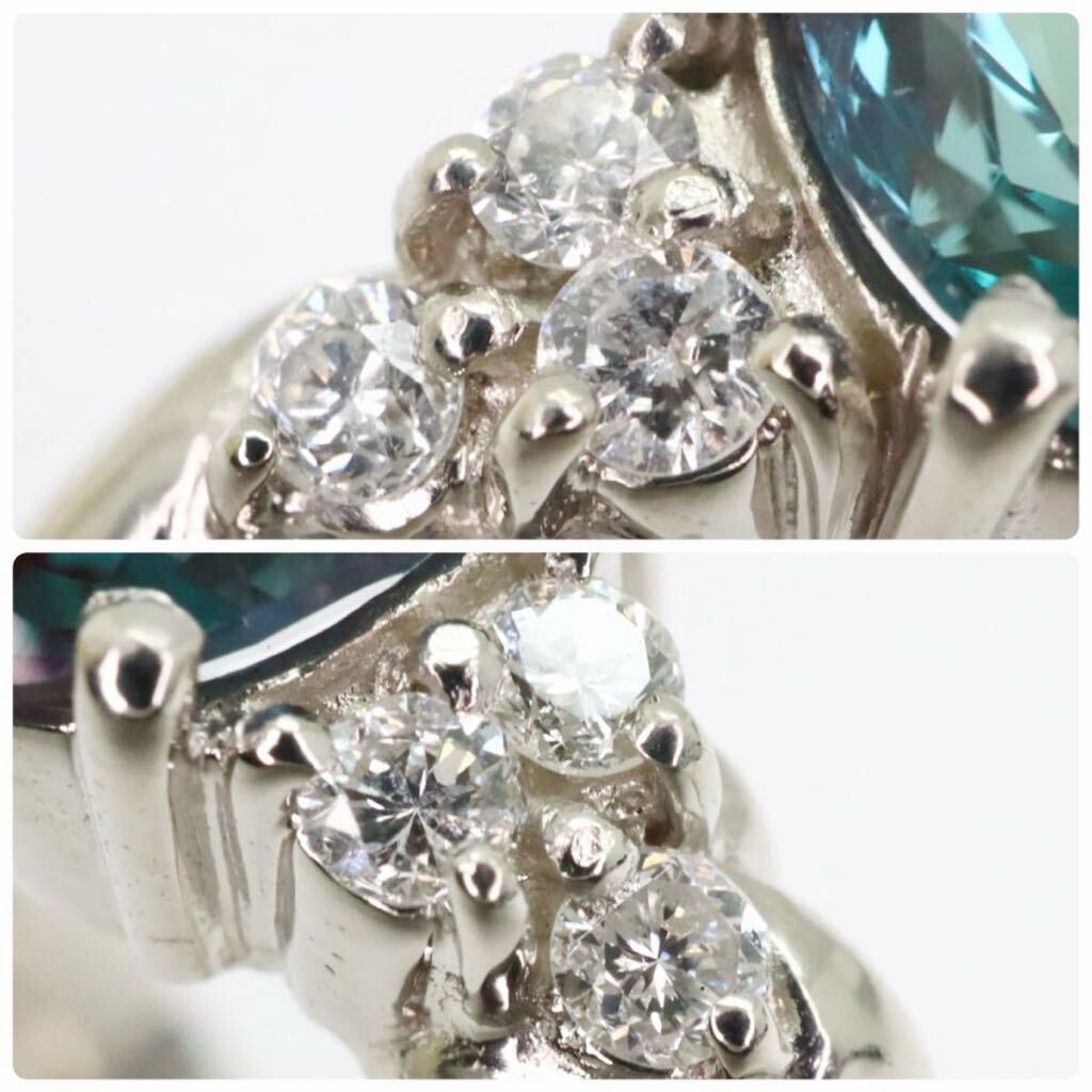 ＊CrescentVert(クレサンベール)Pt900アレキサンドライト/天然ダイヤモンドリング＊m 約3.7g 約13.0号 diamond jewelry 指輪 ring EB2/EB4_画像7