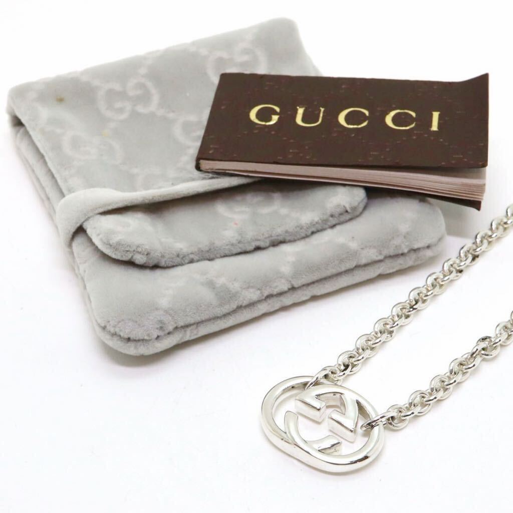  с футляром!!*GUCCI( Gucci ) Inter locking колье *a примерно 27.8g примерно 45.0cm G necklace pendant accessory jewelry silver DH0/EA0