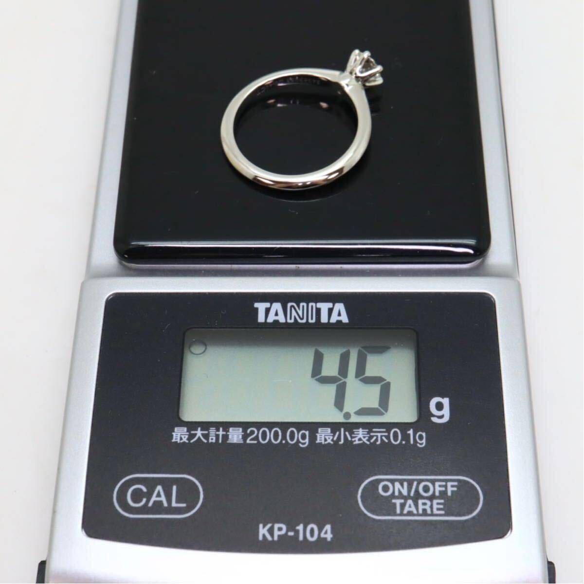 鑑別書付き!!＊TIFFANY&Co.(ティファニー)Pt950 天然ダイヤモンドリング＊m 約4.5g 約12.0号 約0.40ct diamond jewelry ring 指輪 EH0/ZZ_画像7