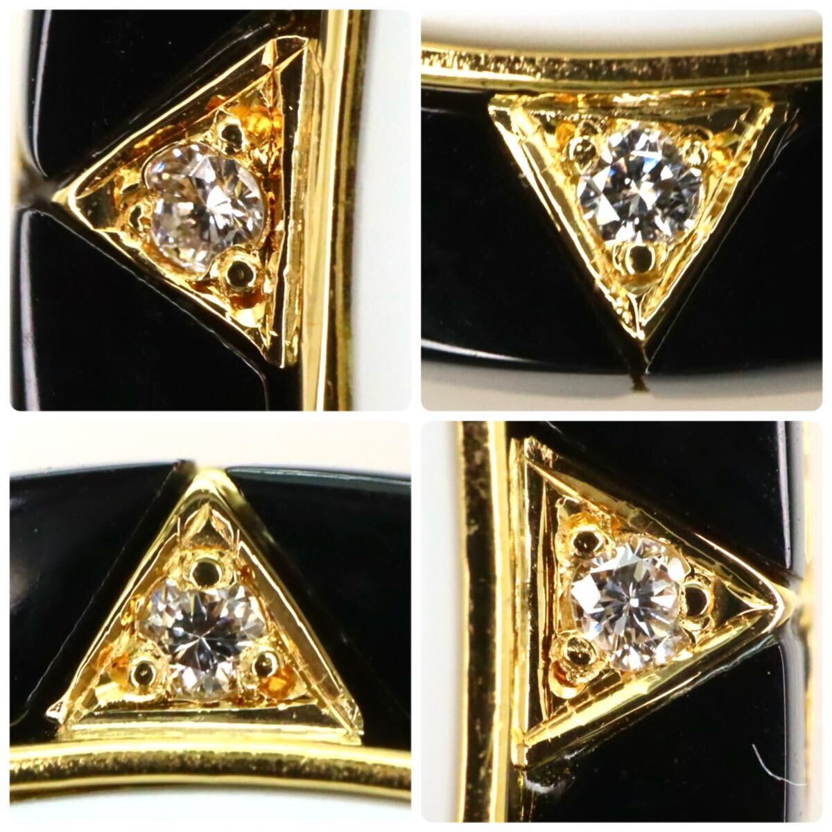 ＊H.P.Muller(ハンス・ペーター・ミュラー) K18カメオ/天然ダイヤモンドブローチ＊m 23.3g 0.04ct cameo diamond broach jewelry EG6/EG6_画像5