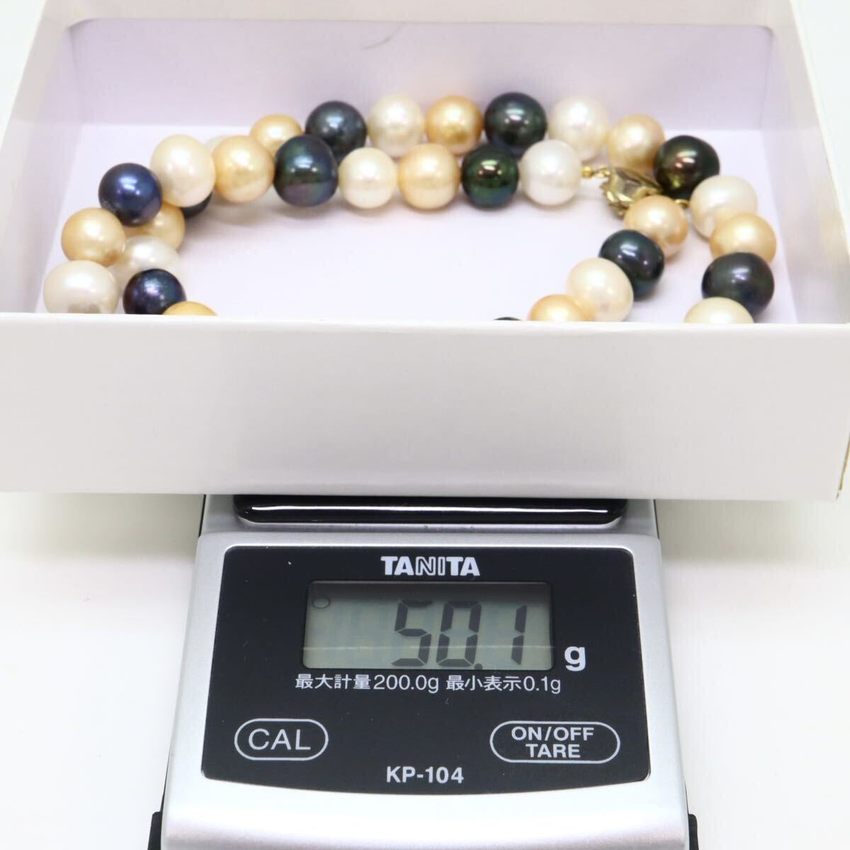 ＊本真珠ネックレス＊m 約50.1g 約43.0cm パール pearl necklace jewelry silver EA2/ZZ_画像7