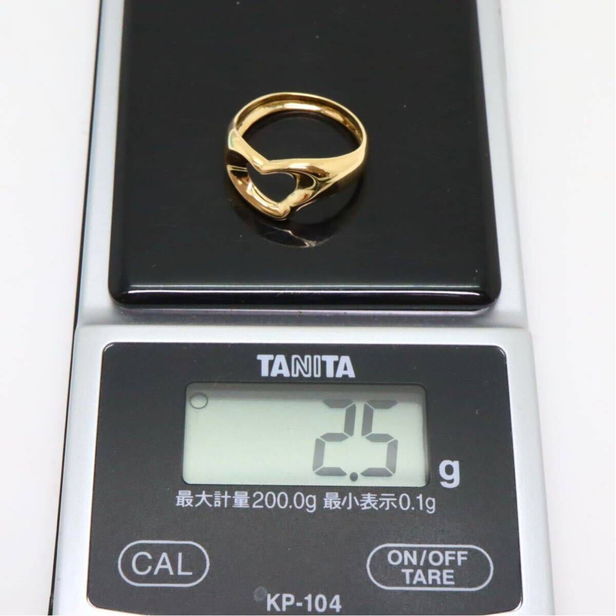 箱・ケース付き!!＊TIFFANY&Co.(ティファニー)18Kオープンハートリング＊a 約2.5g 9.5号 ジュエリー ring 指輪 EB3/EC3の画像8