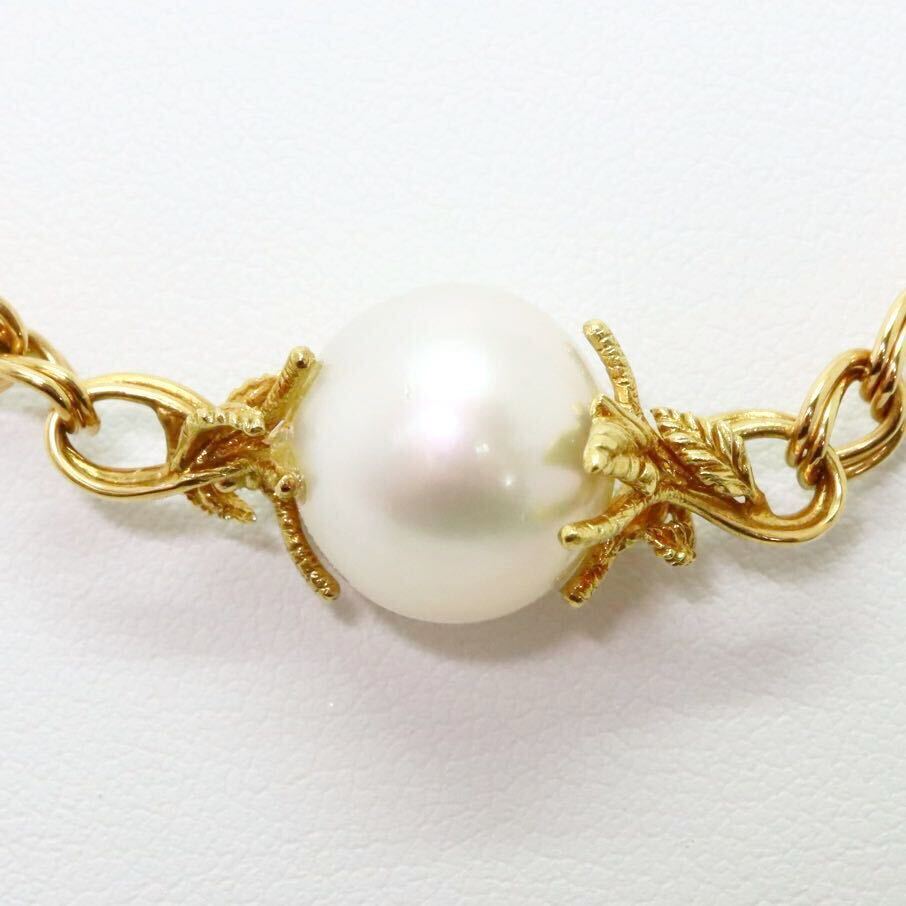 美品!!＊TASAKI(田崎真珠)K18南洋白蝶真珠ネックレス＊a 約21.4g 約44.5cm パール pearl jewelry pendant necklace FA6/FA6の画像3