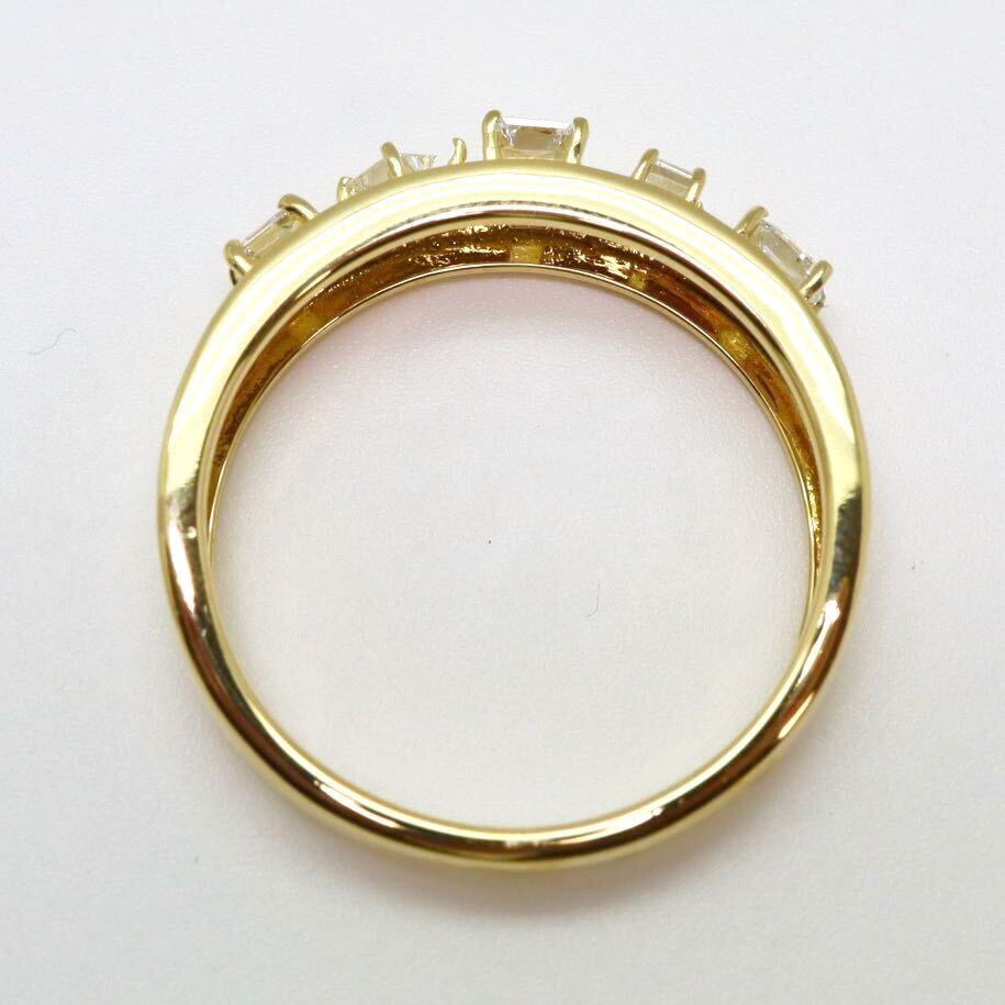 ＊GSTV(ジーエスティーヴィー)K18天然ダイヤモンドリング＊m 約4.1g 約15.0号 約0.45ct diamond ジュエリー ring指輪 ED1/ED9の画像5