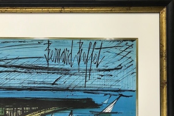 【特価】　≪　 ベルナール ビュッフェ　 ≫　 オリジナル リトグラフ【石版画】　　 LA PLAGE DE LA BAULE　　 1979年　　 BERNARD BUFFET