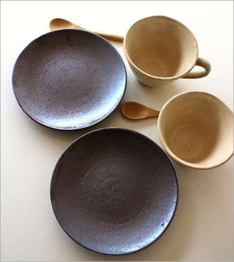 カップ＆ソーサー おしゃれ 陶器 和食器 コーヒーカップ セット 日本製 美濃焼 キナリカップ＆ソーサー2個セットの画像4