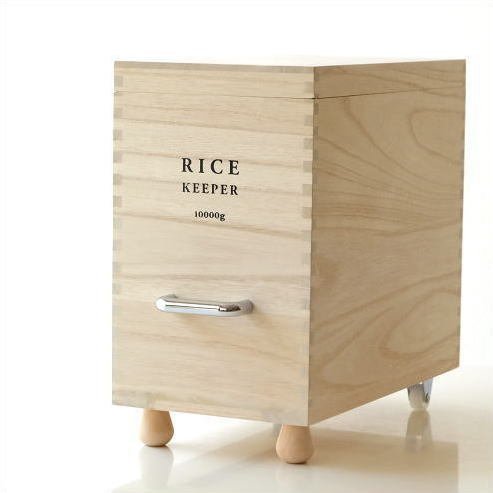  rice chest stylish .10kg slim rice . rice stocker . rice preservation container moth repellent with casters ... rice chest L free shipping ( one part region excepting ) ibk1150