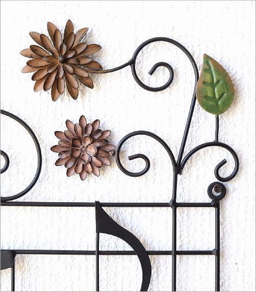  wall decoration iron ornament stylish musical score flower art panel iron. wall decoration music score - free shipping ( one part region excepting )itn8974