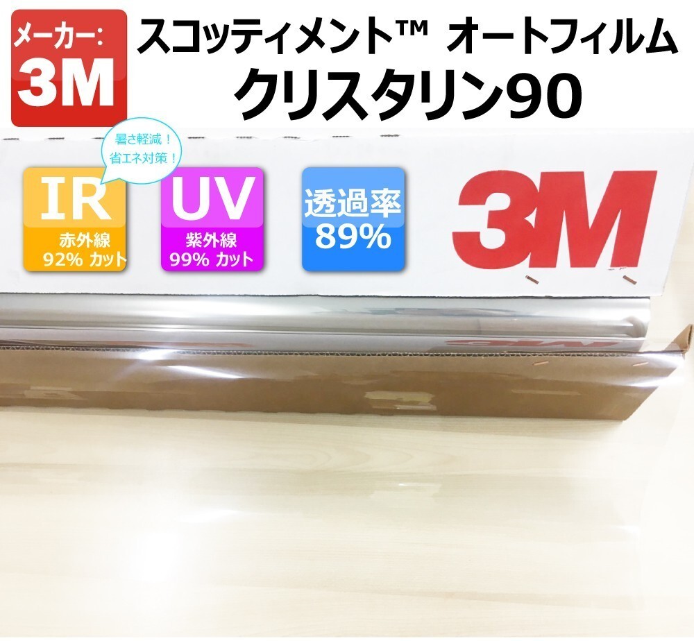 透明 遮熱 3M クリスタリン90 フレアワゴン タフスタイル (MM53S) 車種別 カット済みカーフィルム フロントドア用_画像2